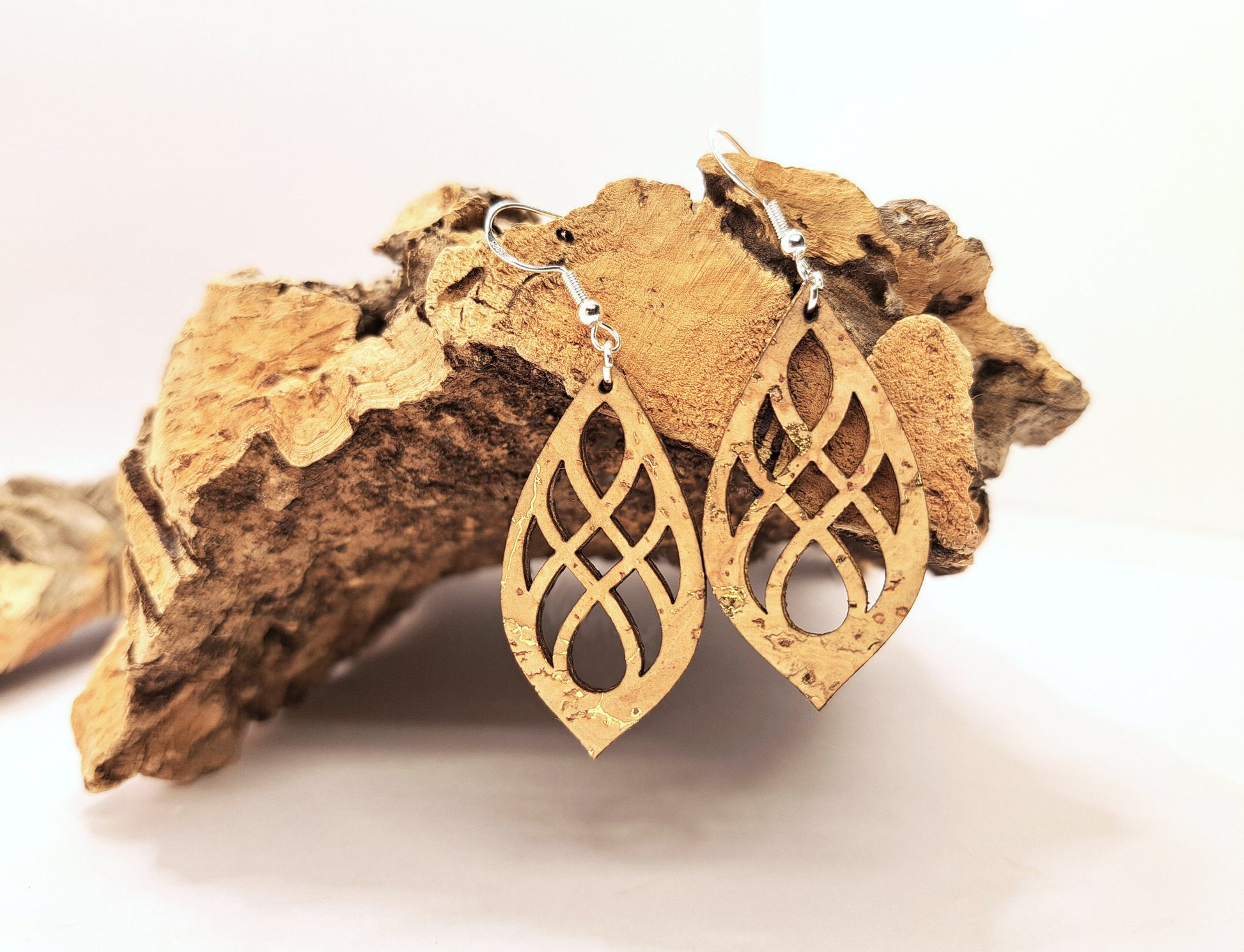 natural cork earrings 