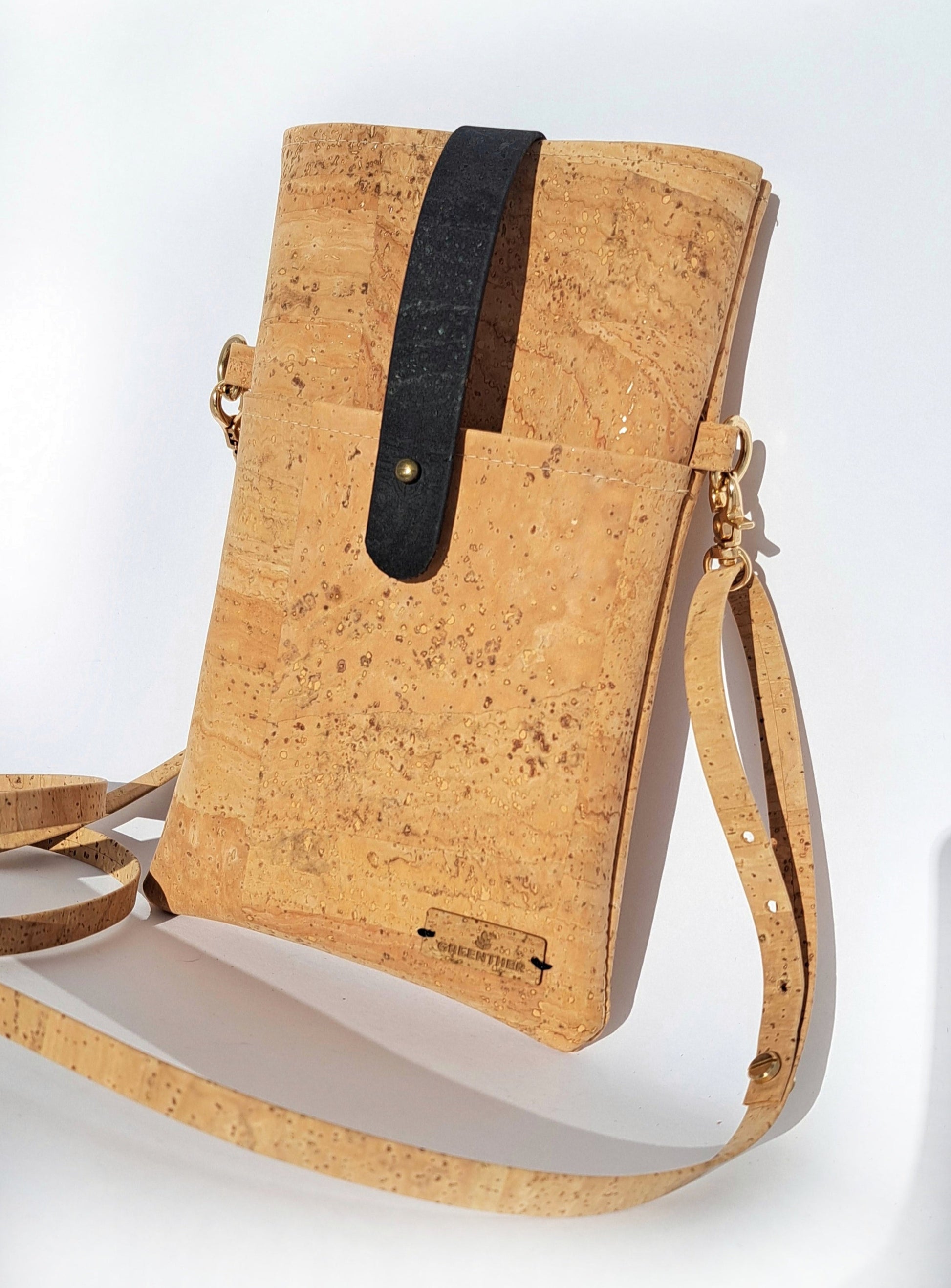cork leather handbag