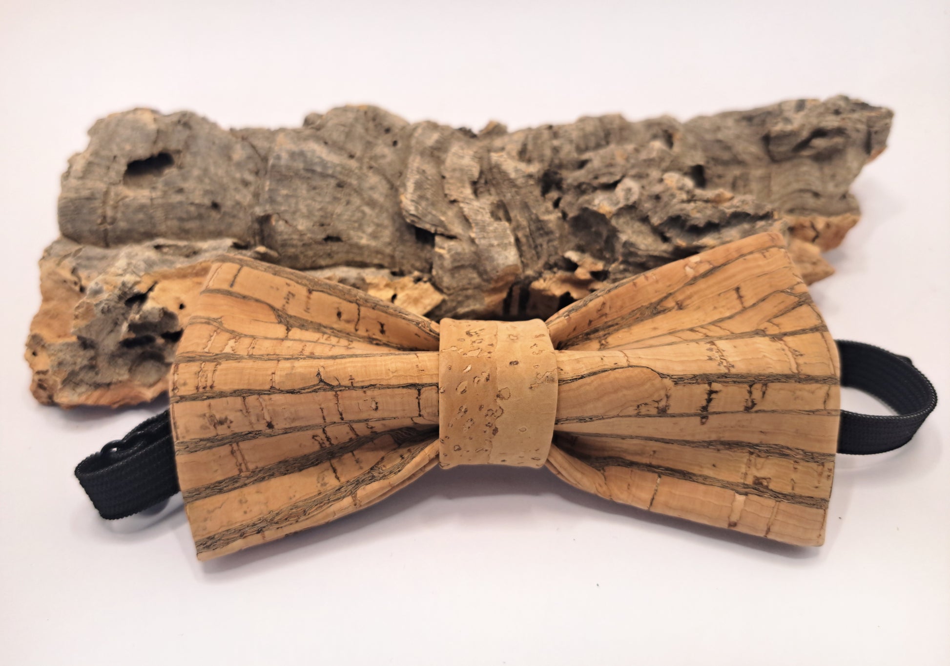 cork leather bow tie birch