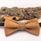 Natural and Wood Cork Bow Tie