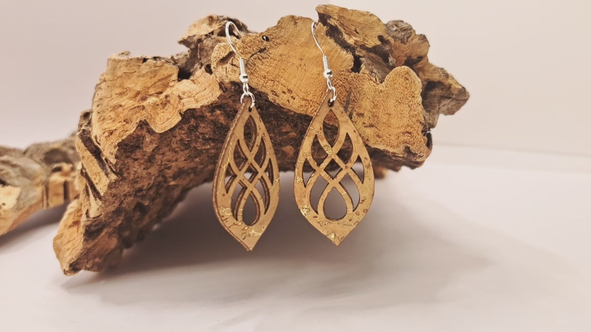 natural cork earrings modern 