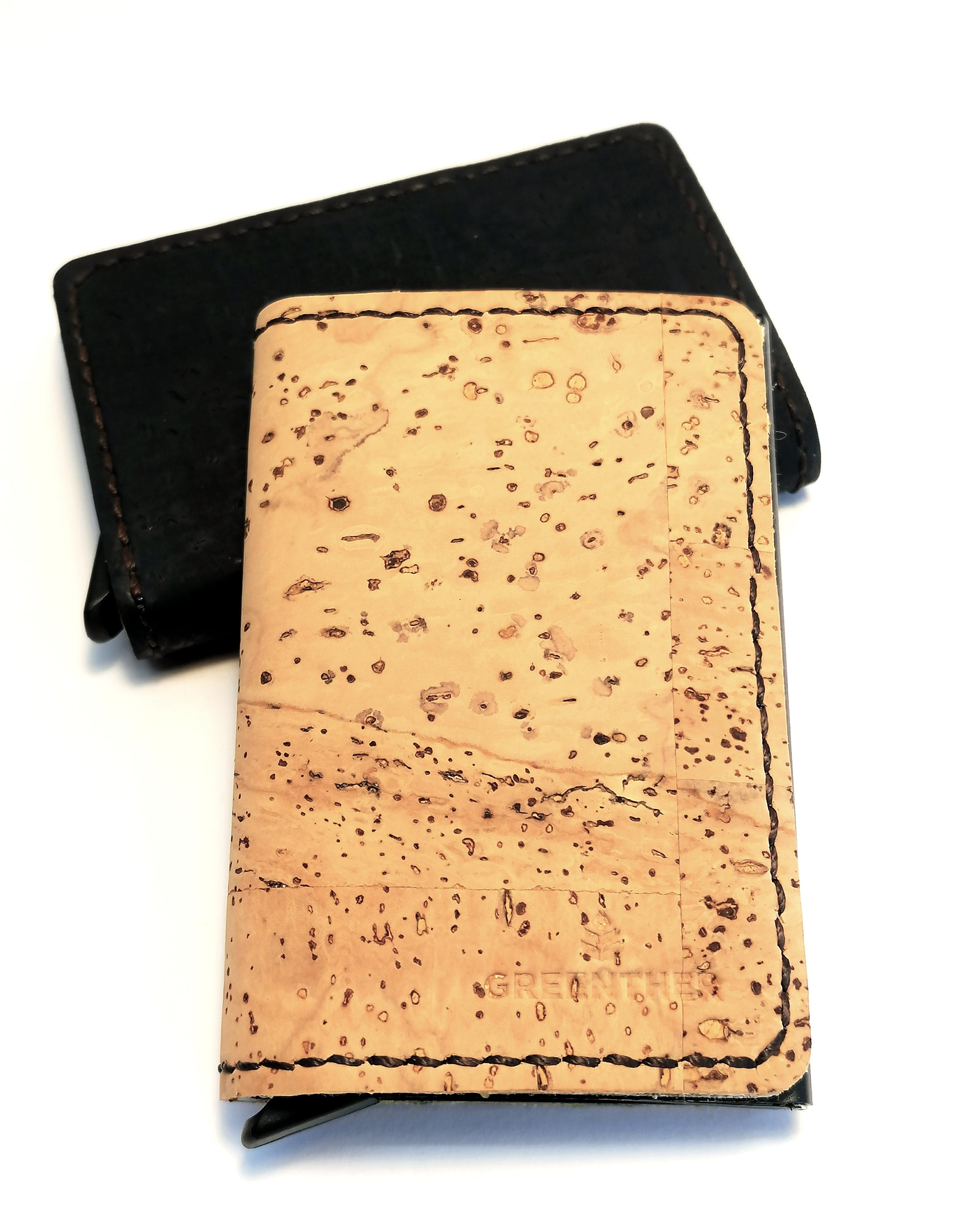 Personalized Navy Cork RFID Wallet – Greenther